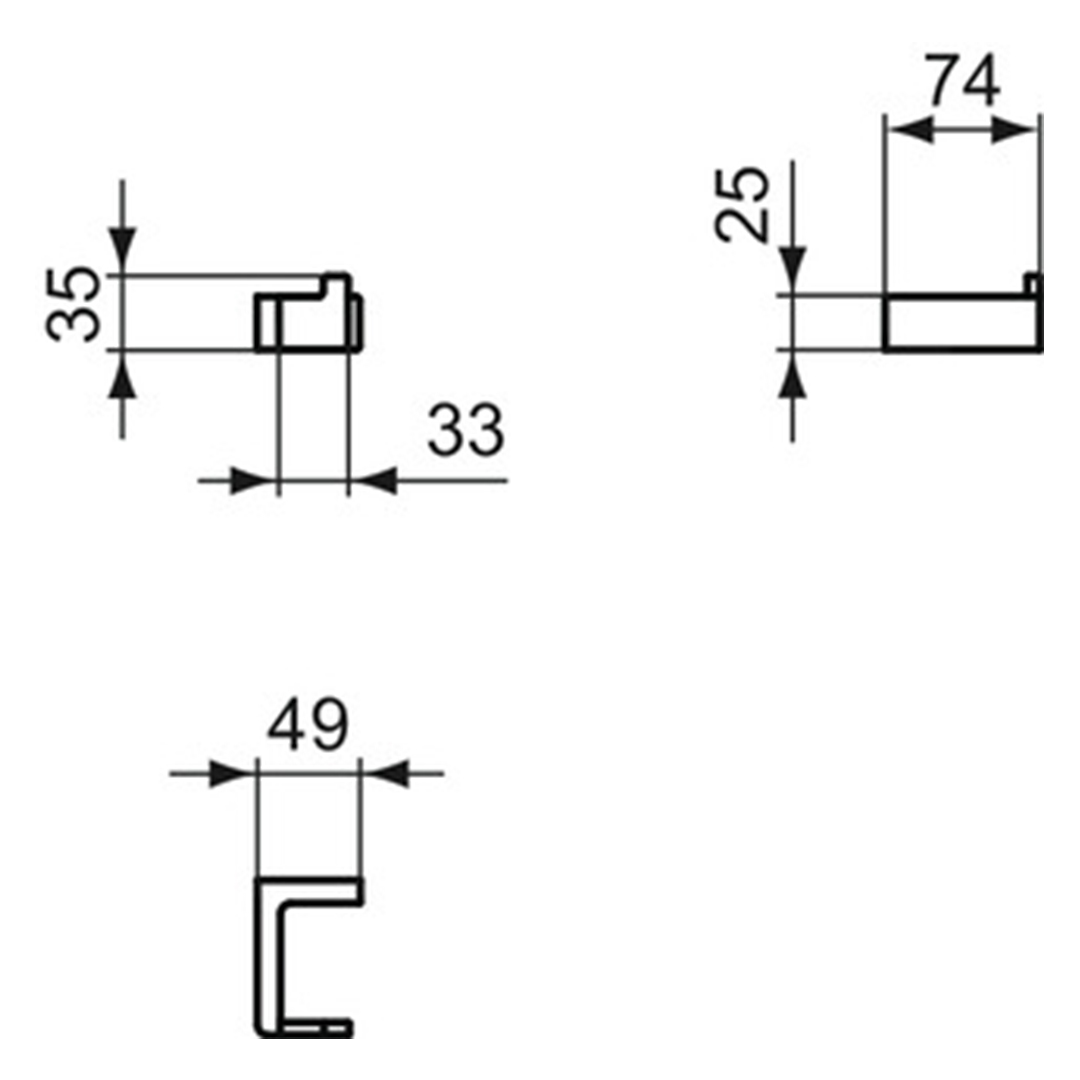Квадратиста  закачалка Conca  – Ideal Standard 11.1.7.0067 – снимка 1